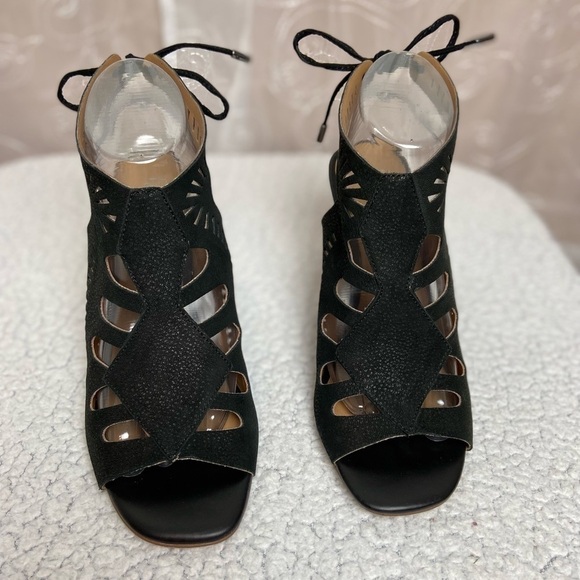 Franco Sarto Strap Lace up Peek A Boo Heels, 8.5 - Picture 2 of 12